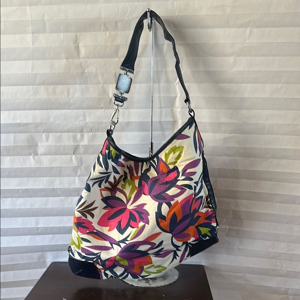 Dana Buchman Women's Oversized Floral Canvas Tote Bag – Large Summer Handbag